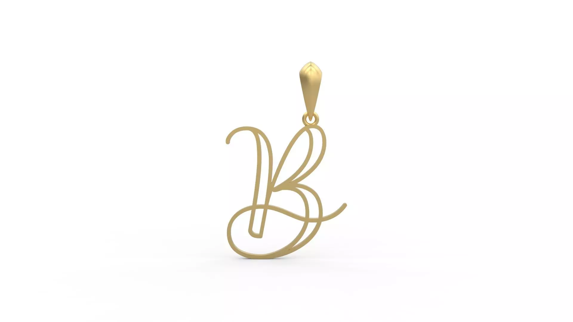 Initial Letters Pendant Mellayu B 3D print model_0