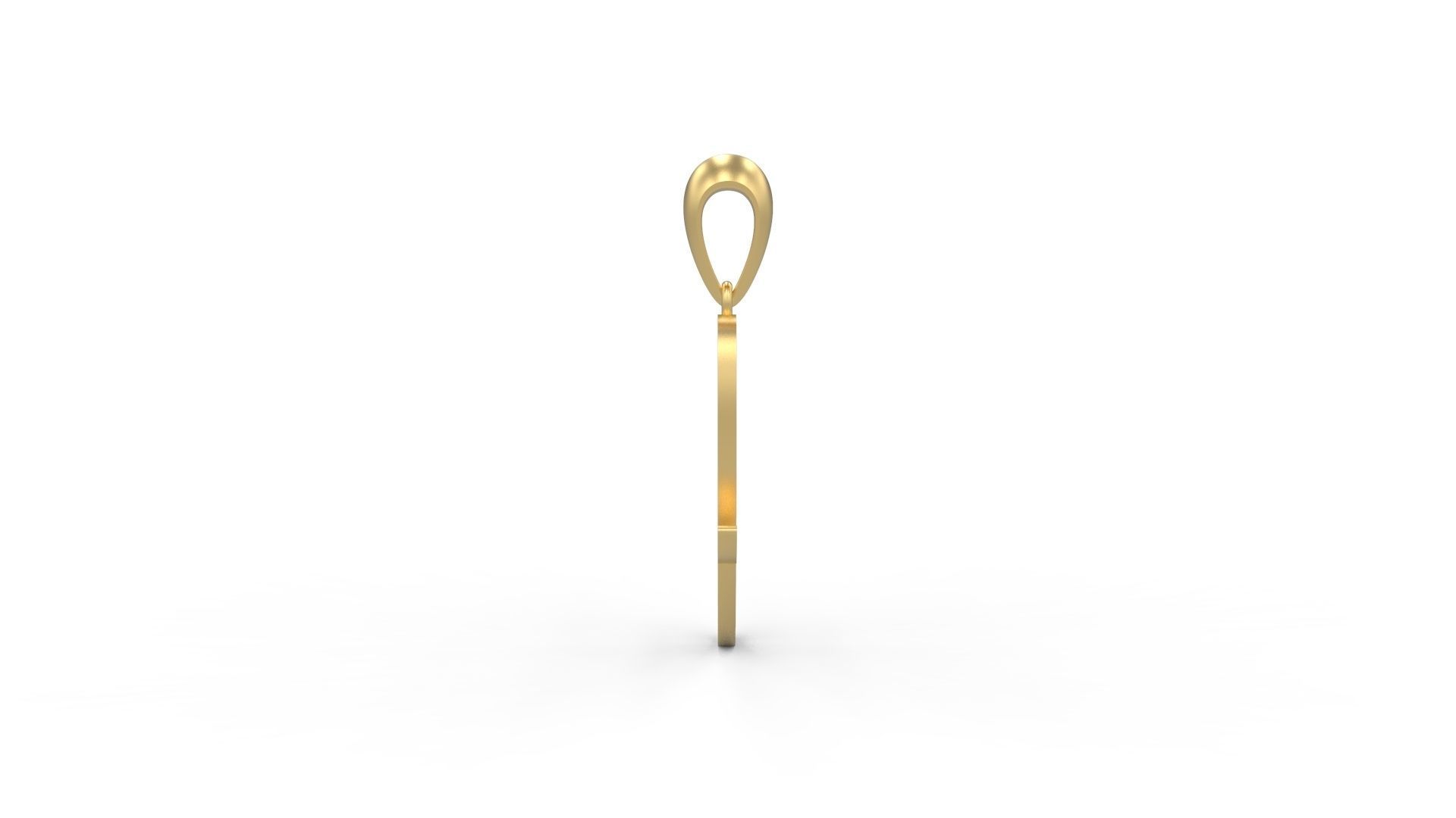 Initial Letters Pendant Mellayu D 3D print model_2