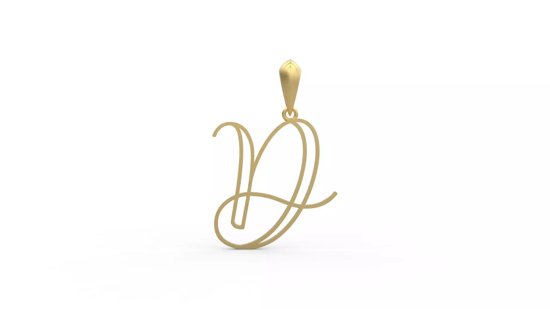 Initial Letters Pendant Mellayu D 3D print model_0