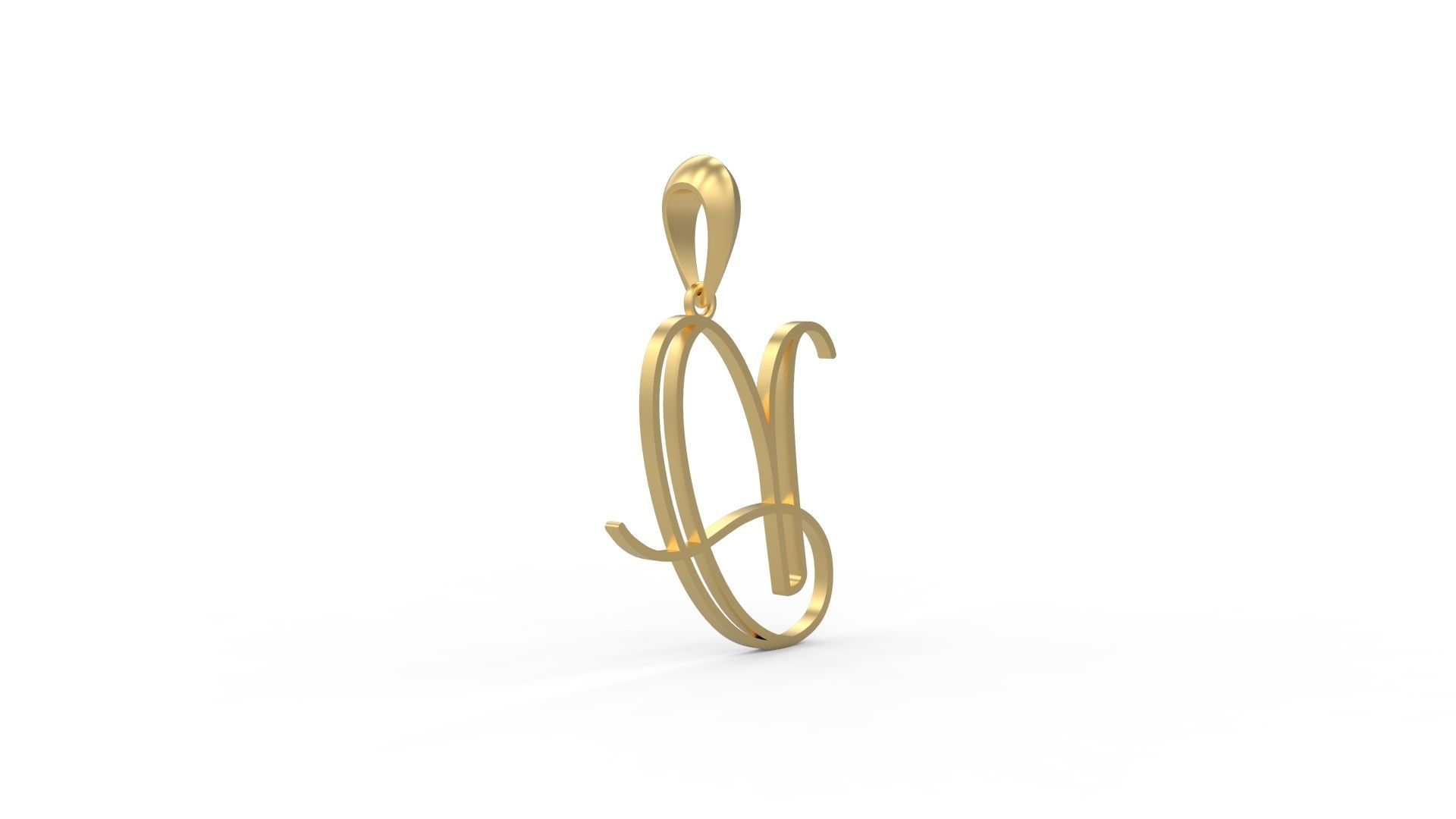 Initial Letters Pendant Mellayu D 3D print model_3