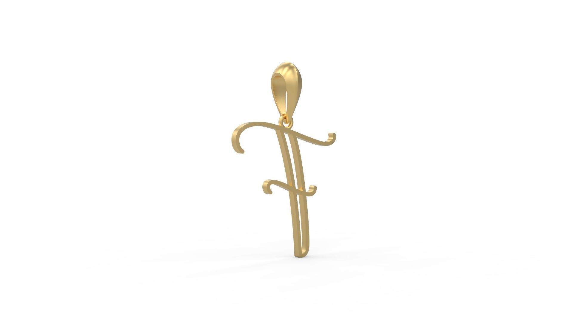 Initial Letters Pendant Mellayu F 3D print model_3