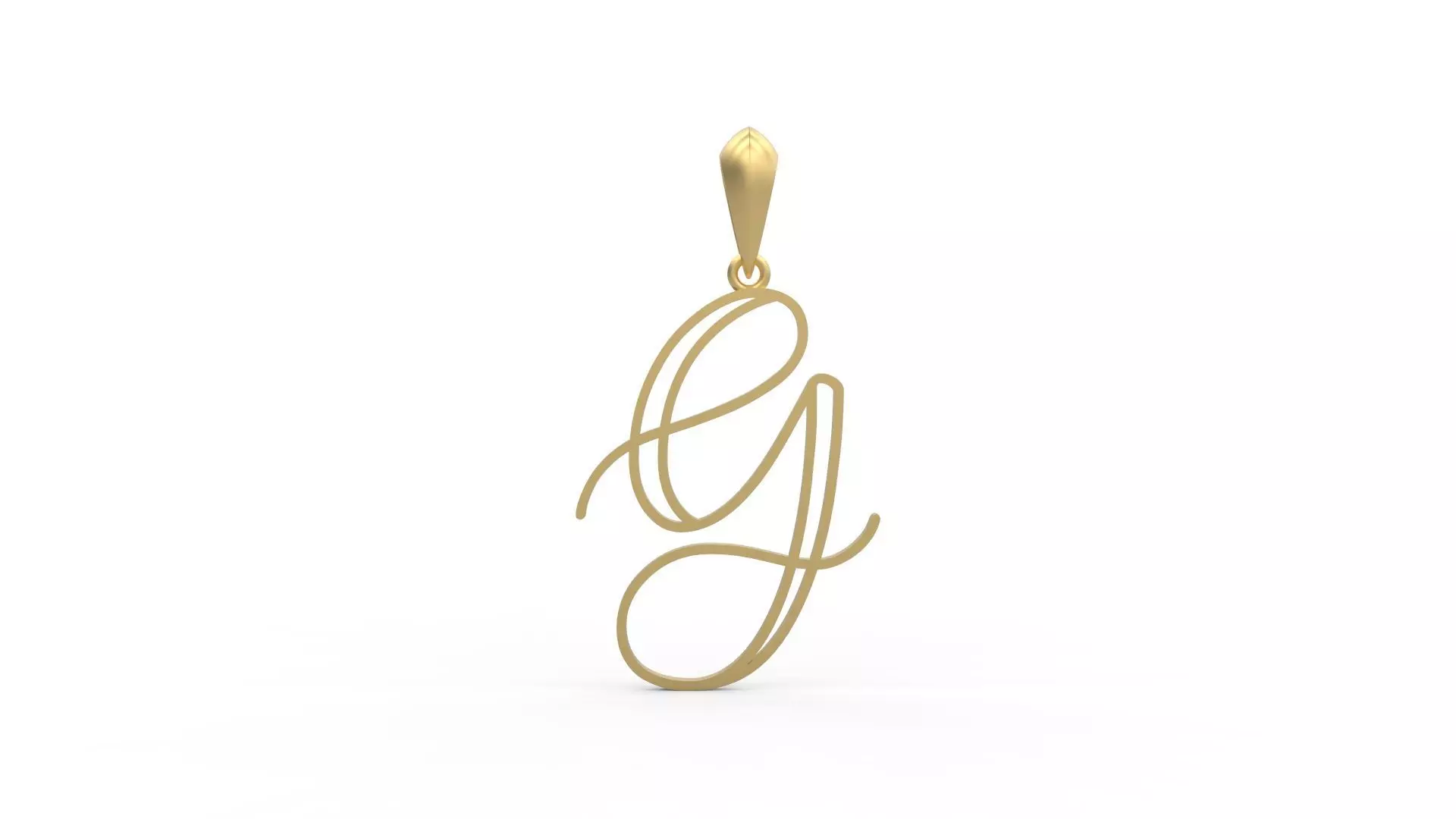 Initial Letters Pendant Mellayu G 3D print model_0