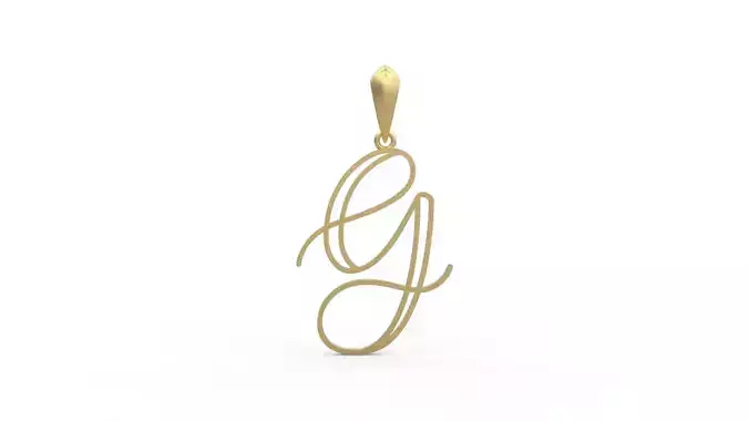 Initial Letters Pendant Mellayu G 3D print model