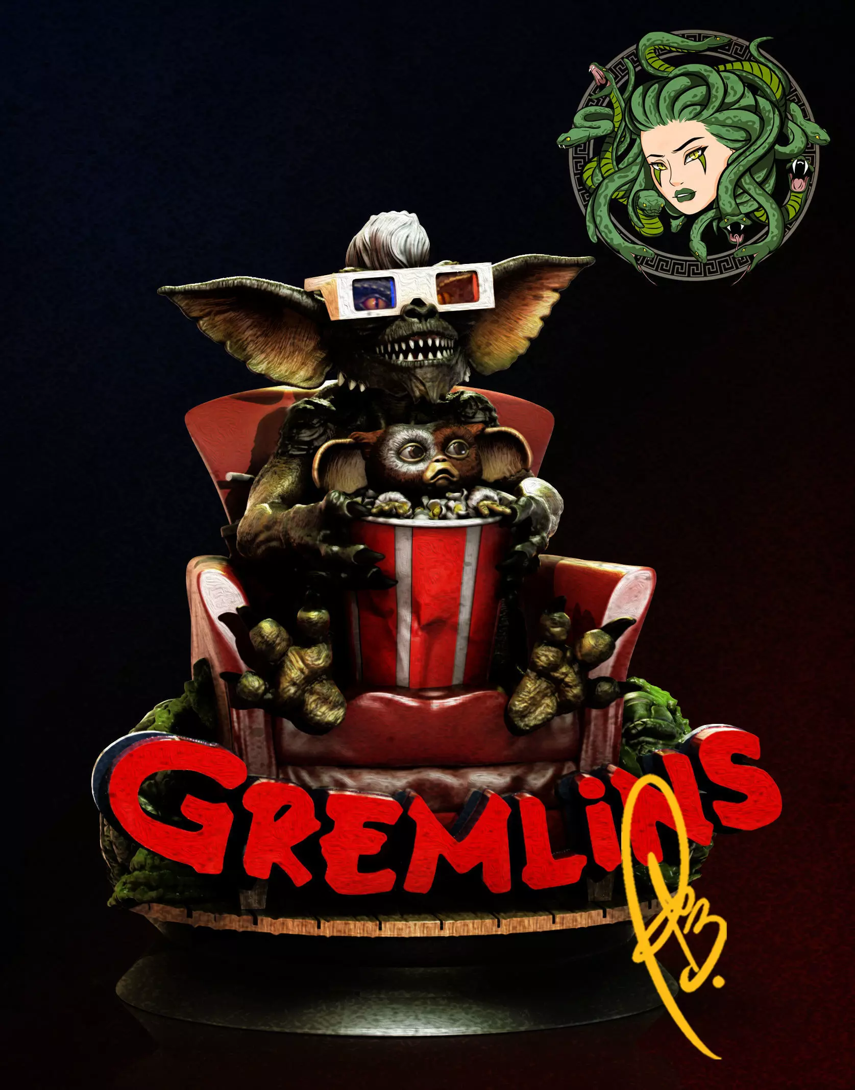 GREMLIN AND GIZMO BY CREATIVE GEEK MB 3D print model_0