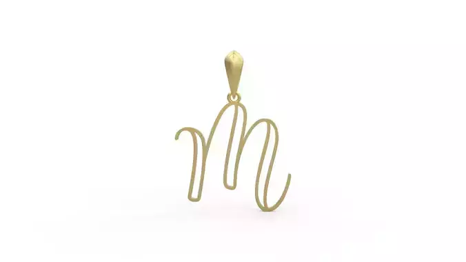 Initial Letters Pendant Mellayu M