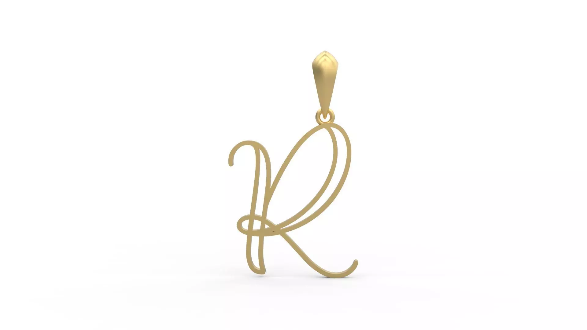 Initial Letters Pendant Mellayu R 3D print model_0