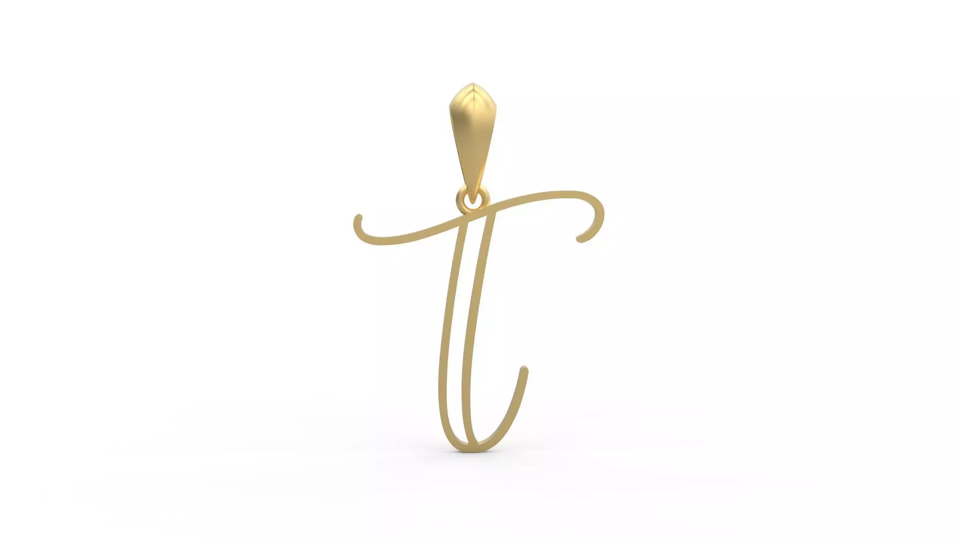 Initial Letters Pendant Mellayu T 3D print model_0