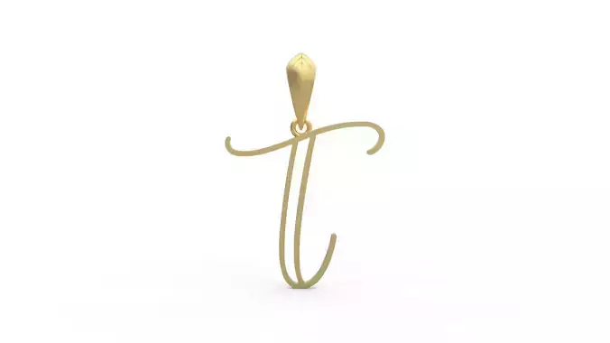 Initial Letters Pendant Mellayu T 3D print model