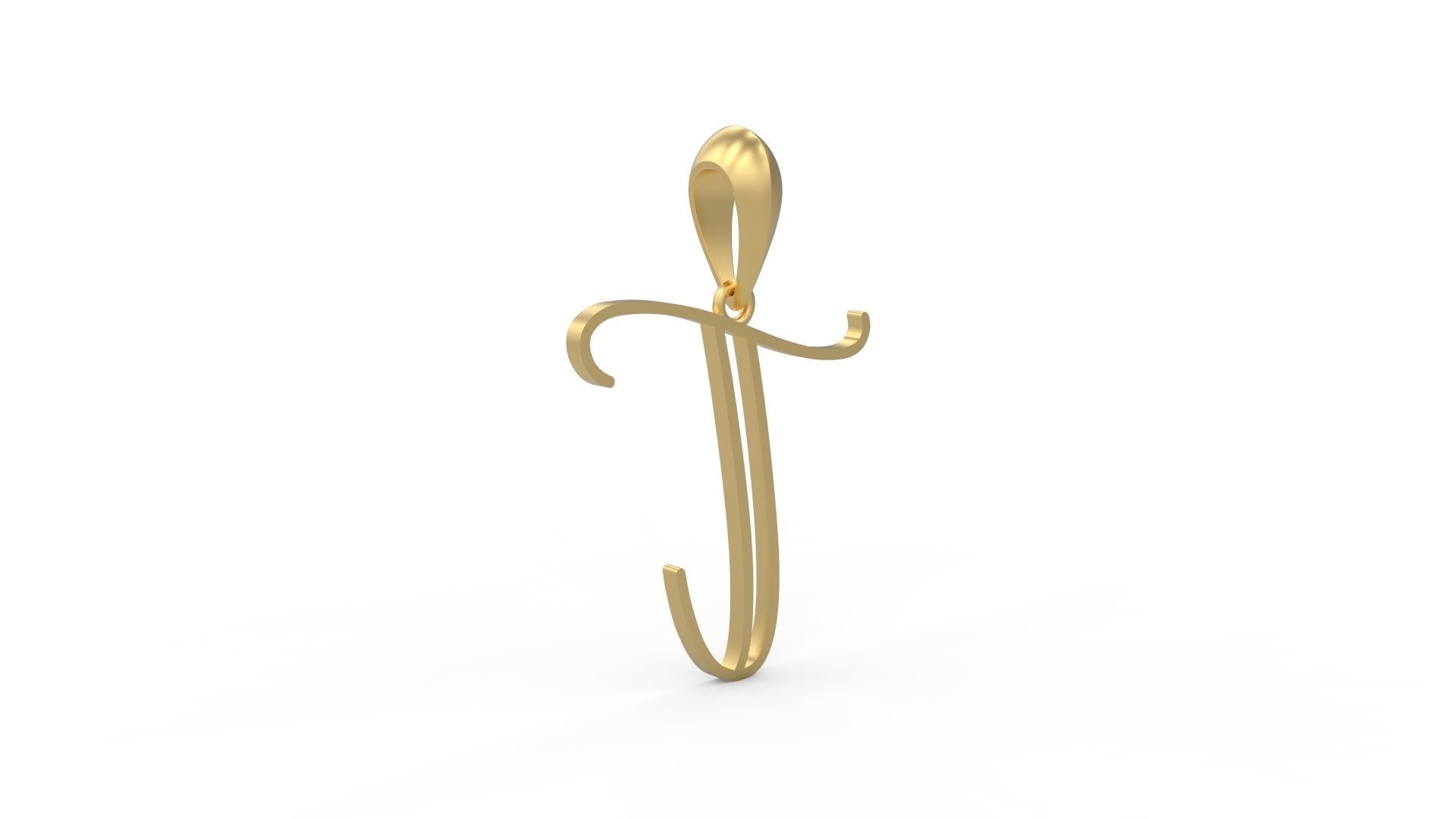 Initial Letters Pendant Mellayu T 3D print model_3