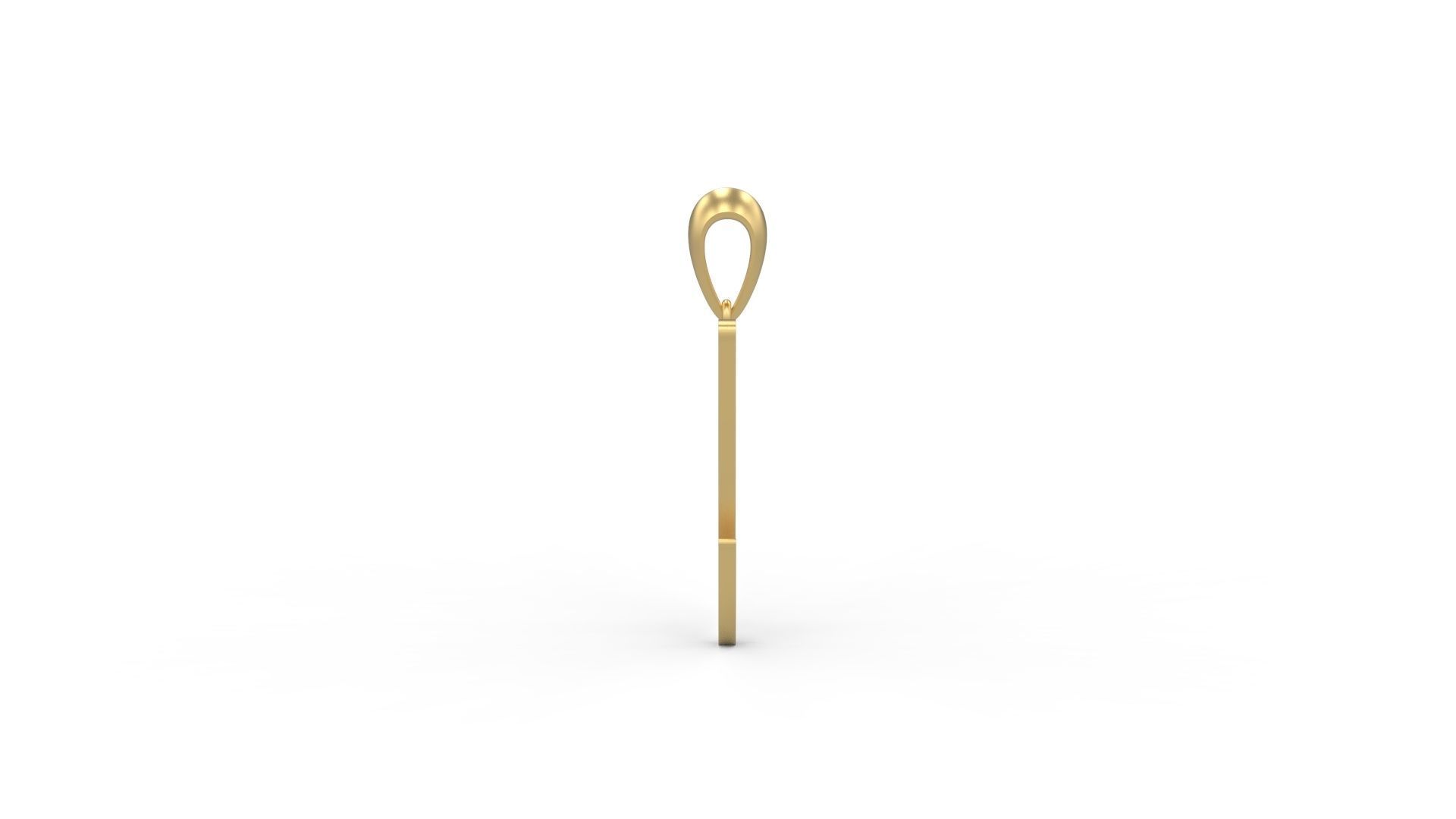 Initial Letters Pendant Mellayu U 3D print model_2