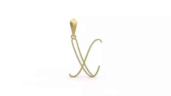 Initial Letters Pendant Mellayu X