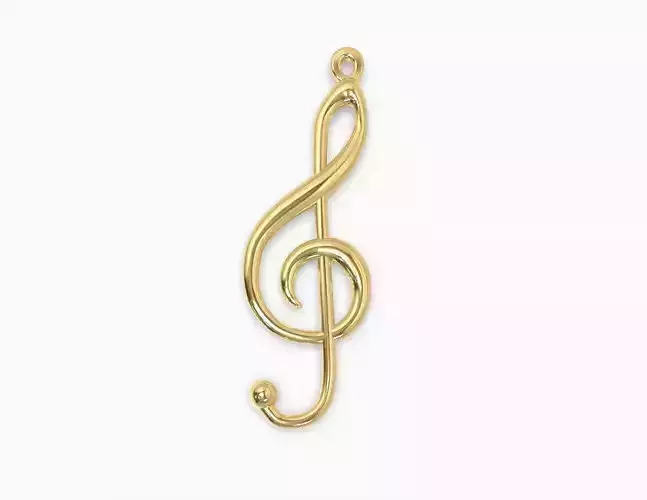 Treble clef pendant