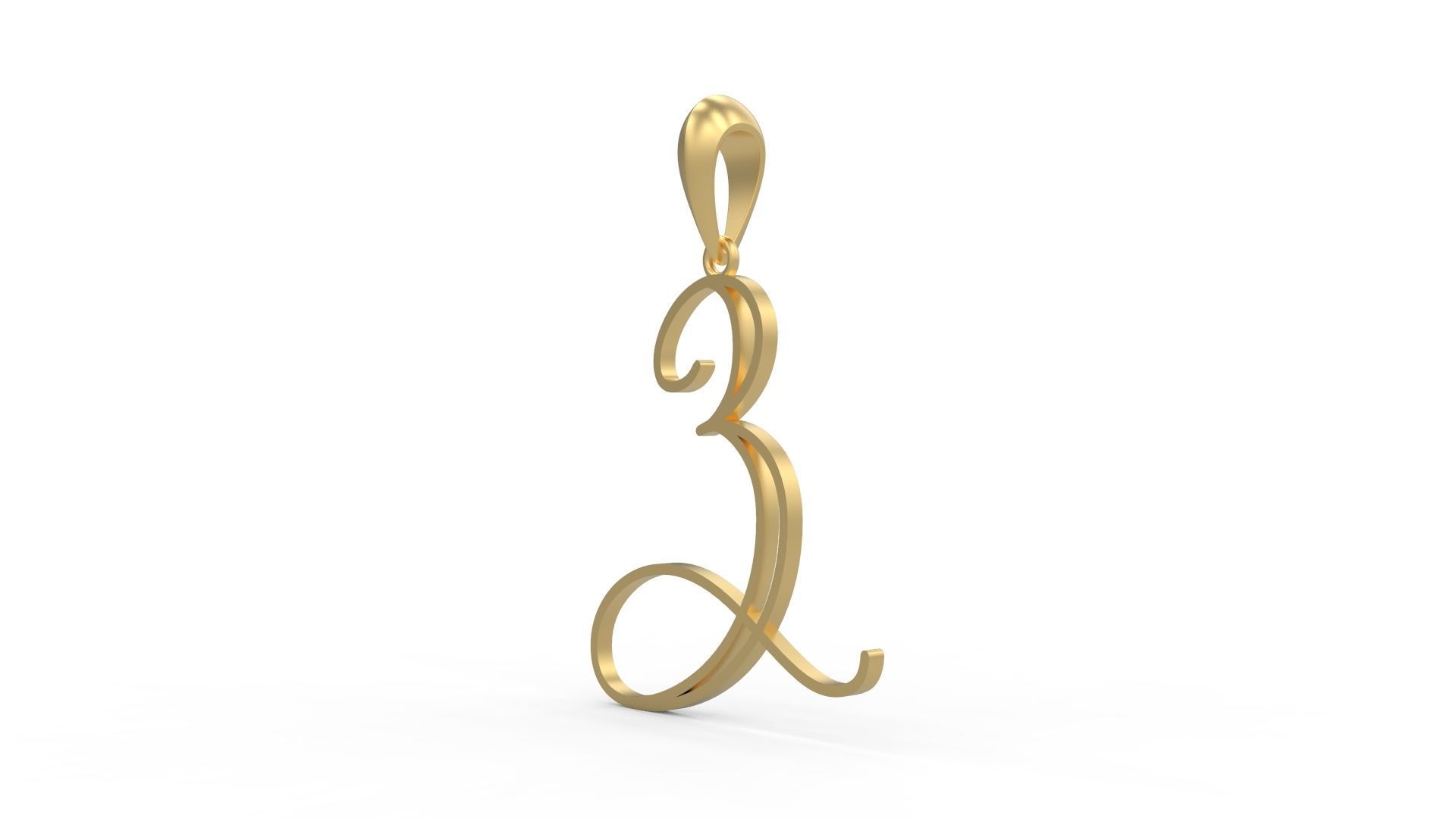 Initial Letters Pendant Mellayu Z 3D print model_1