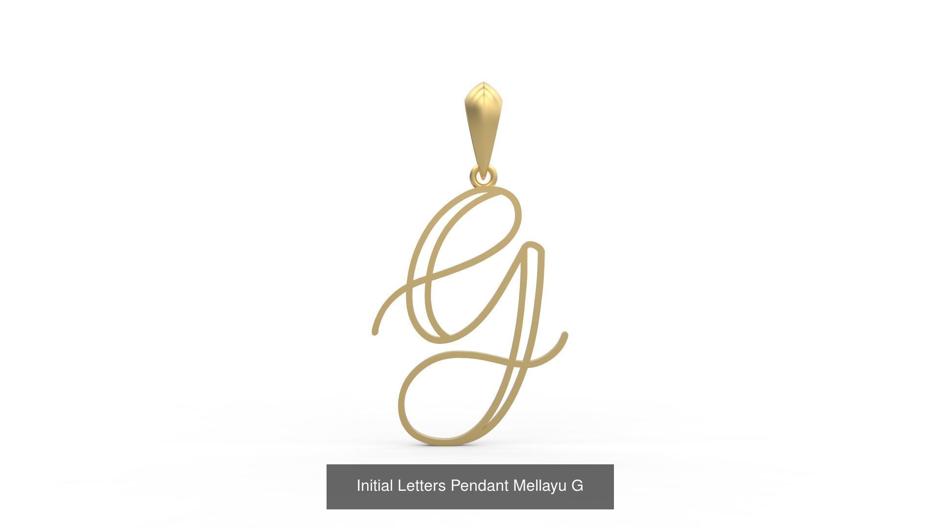 Initial Letters Pendant Alphabets Mellayu 3D Model Collection_9