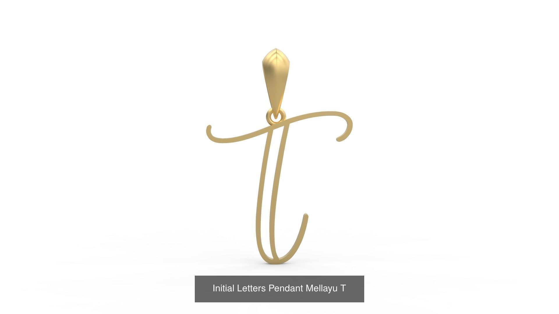 Initial Letters Pendant Alphabets Mellayu 3D Model Collection_22