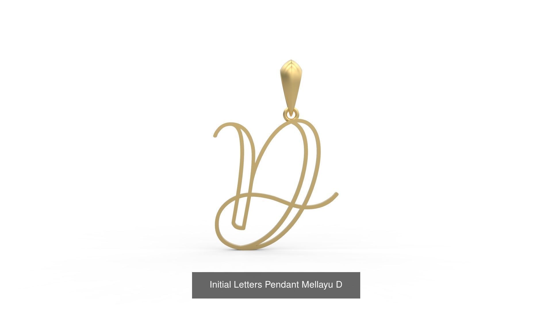 Initial Letters Pendant Alphabets Mellayu 3D Model Collection_6