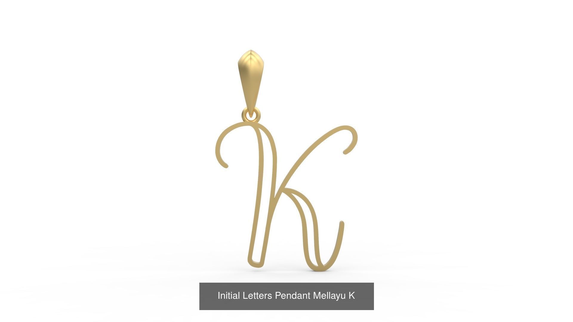Initial Letters Pendant Alphabets Mellayu 3D Model Collection_13