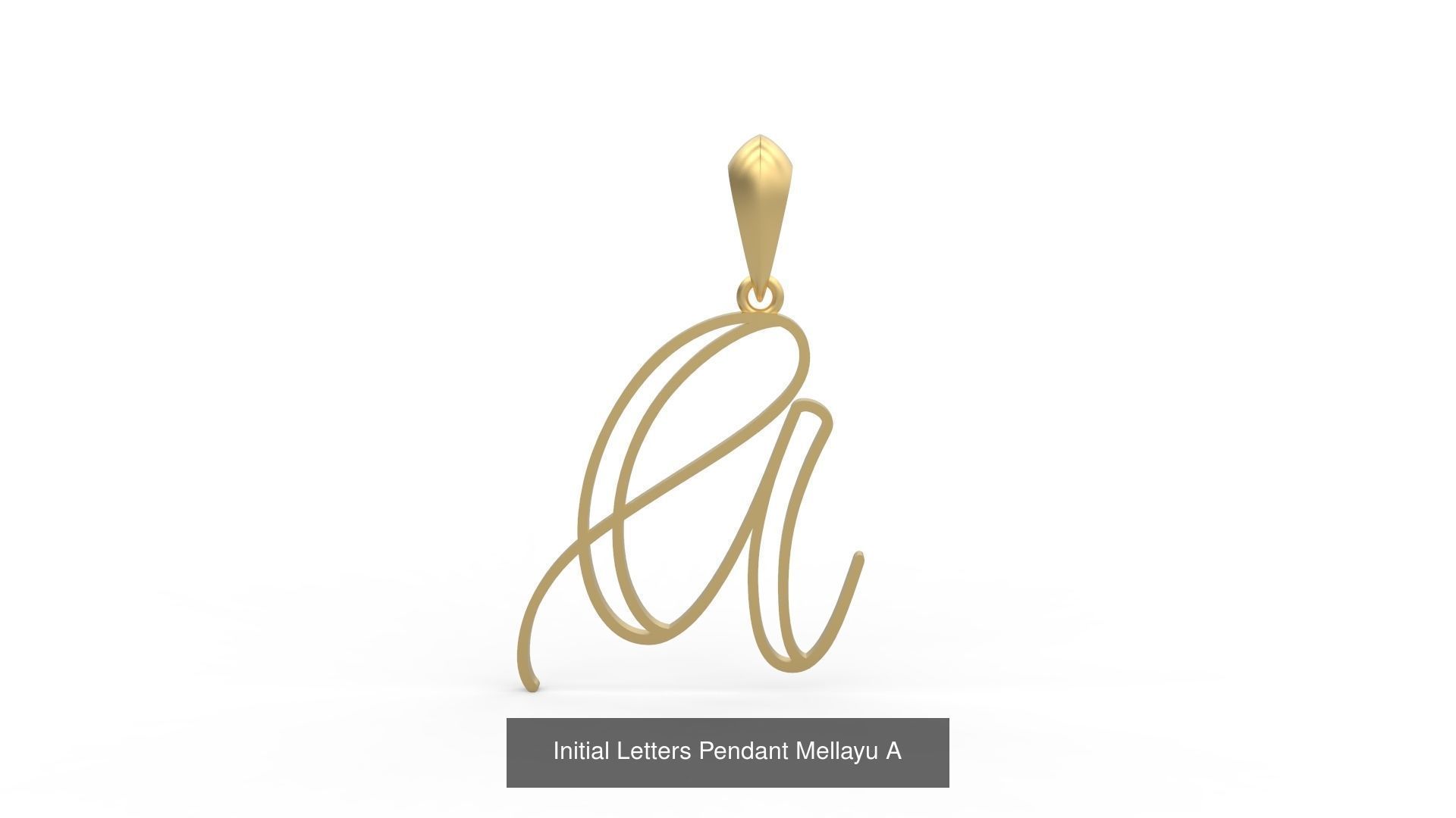 Initial Letters Pendant Alphabets Mellayu 3D Model Collection_3