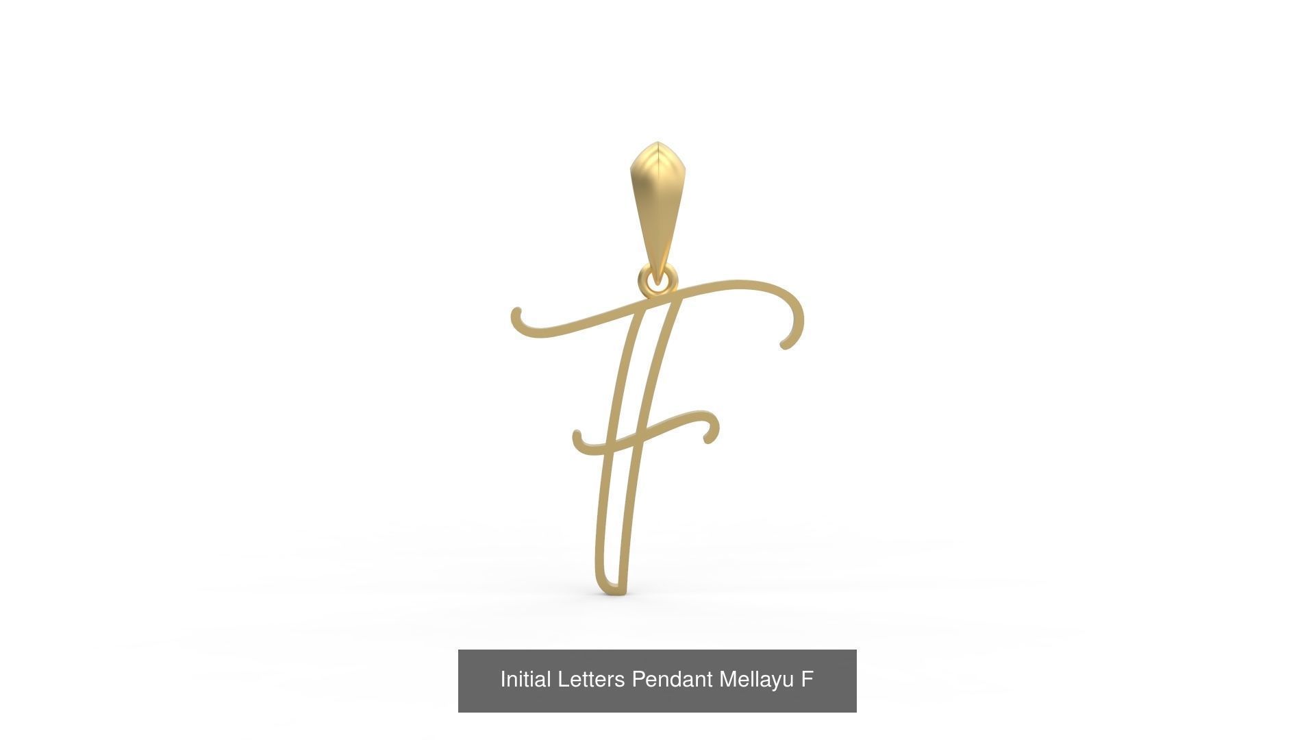 Initial Letters Pendant Alphabets Mellayu 3D Model Collection_8