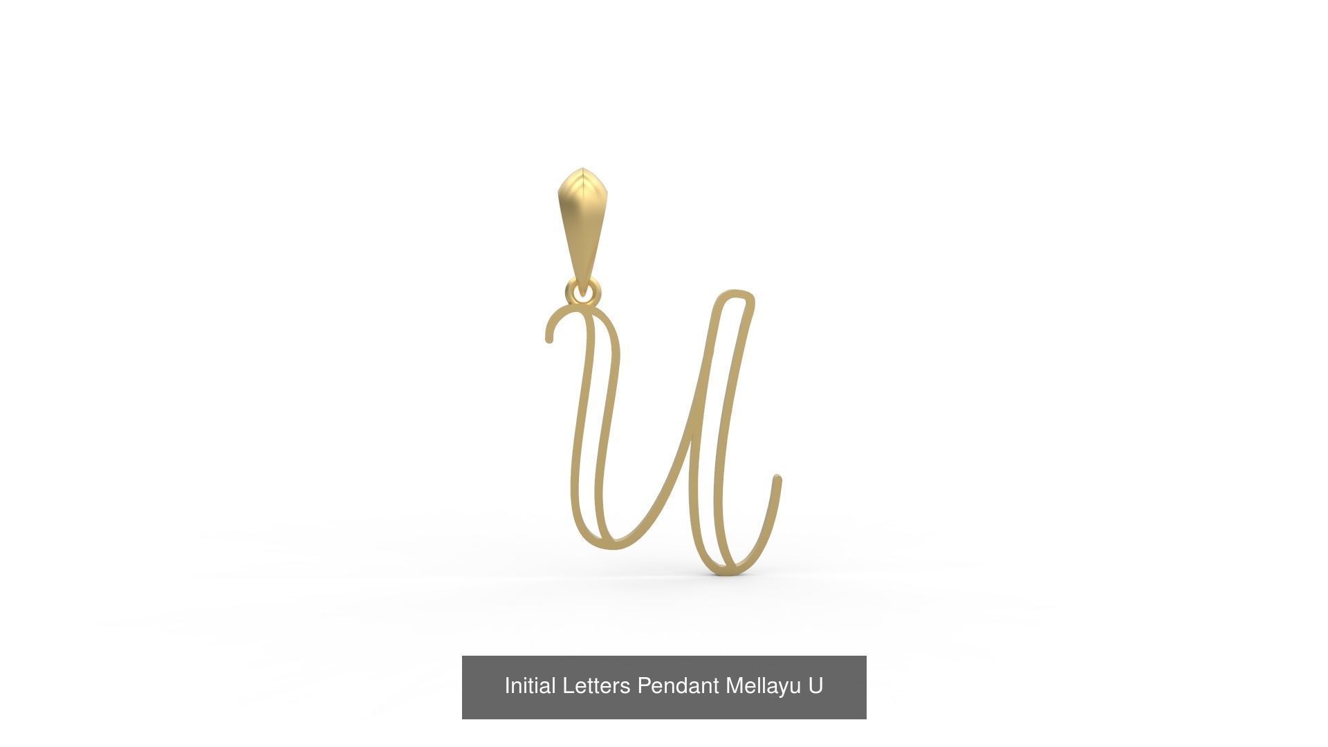 Initial Letters Pendant Alphabets Mellayu 3D Model Collection_23