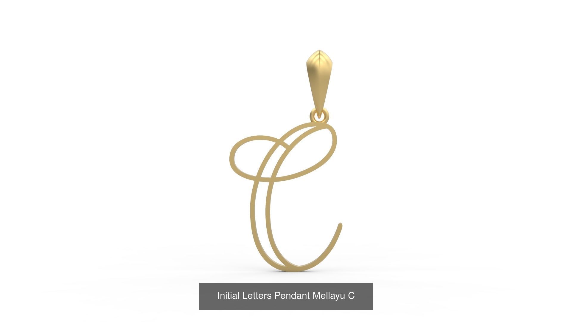Initial Letters Pendant Alphabets Mellayu 3D Model Collection_5