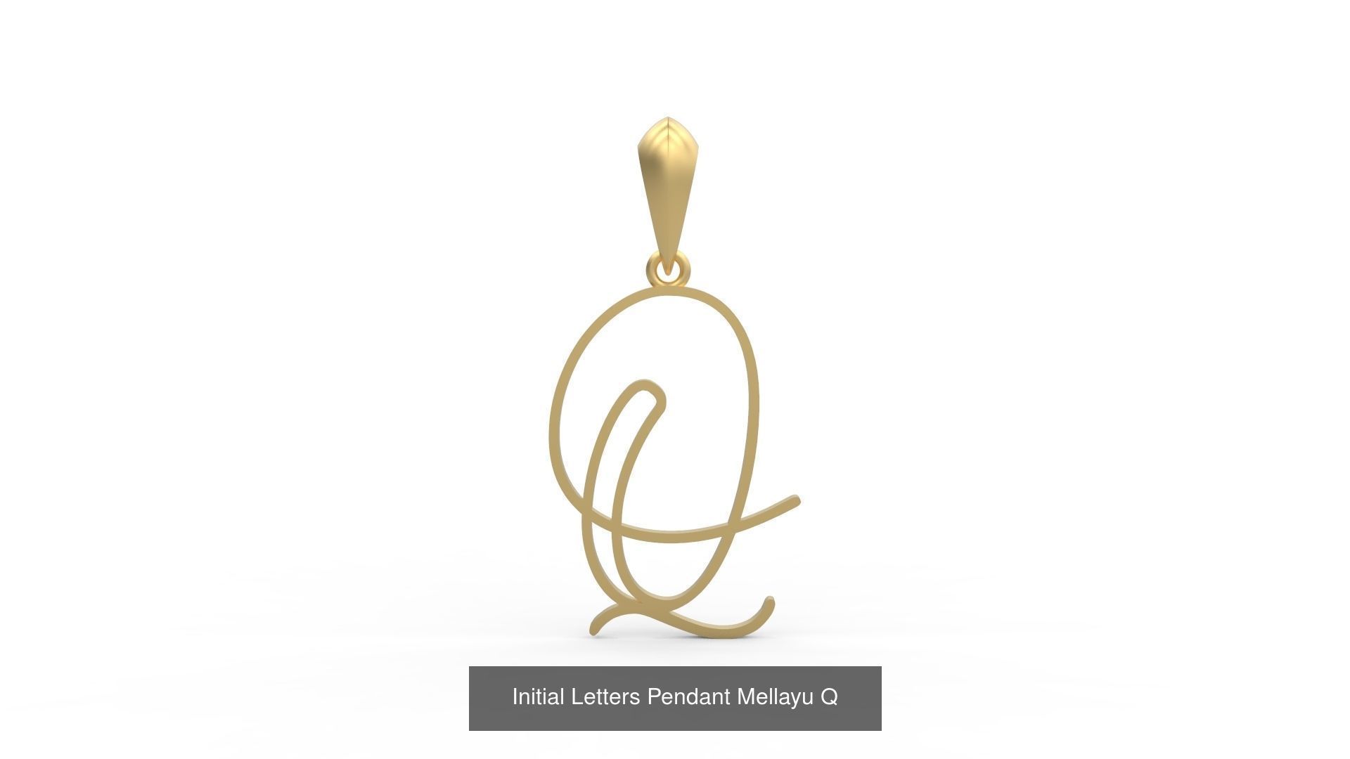 Initial Letters Pendant Alphabets Mellayu 3D Model Collection_19