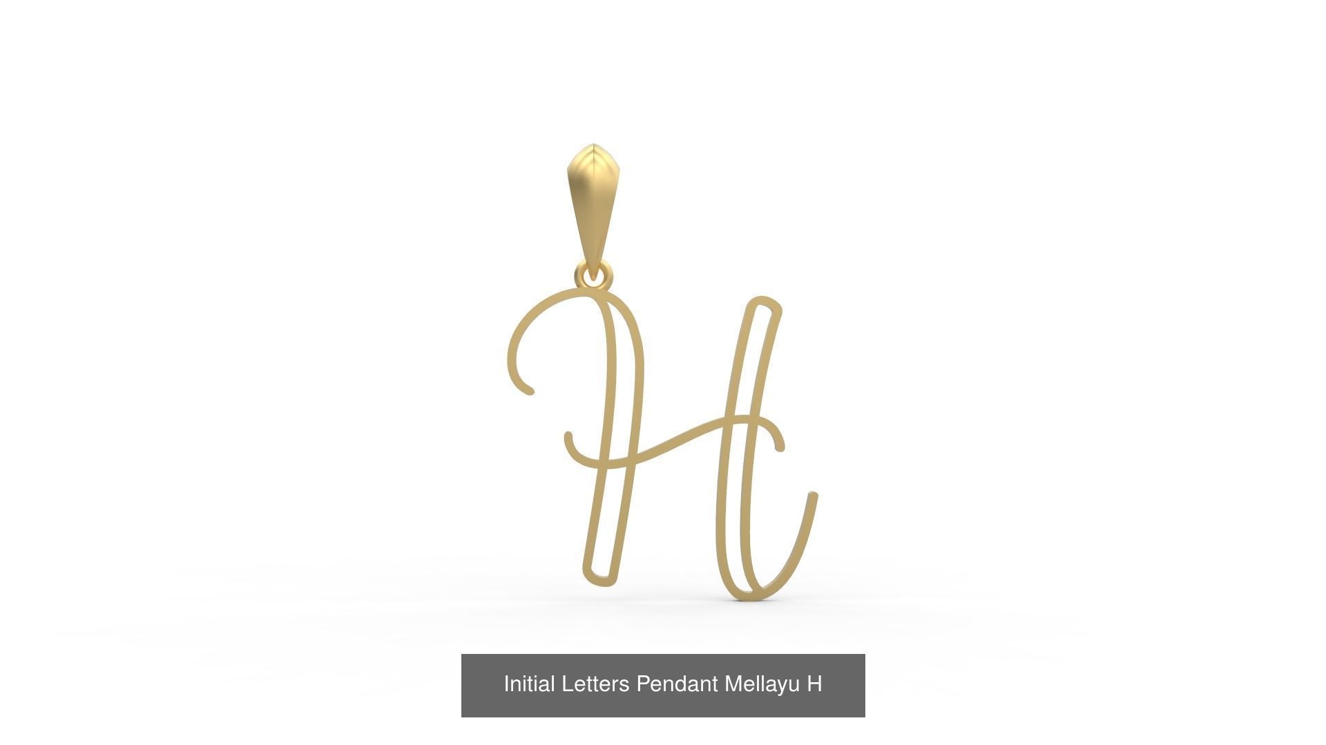 Initial Letters Pendant Alphabets Mellayu 3D Model Collection_10