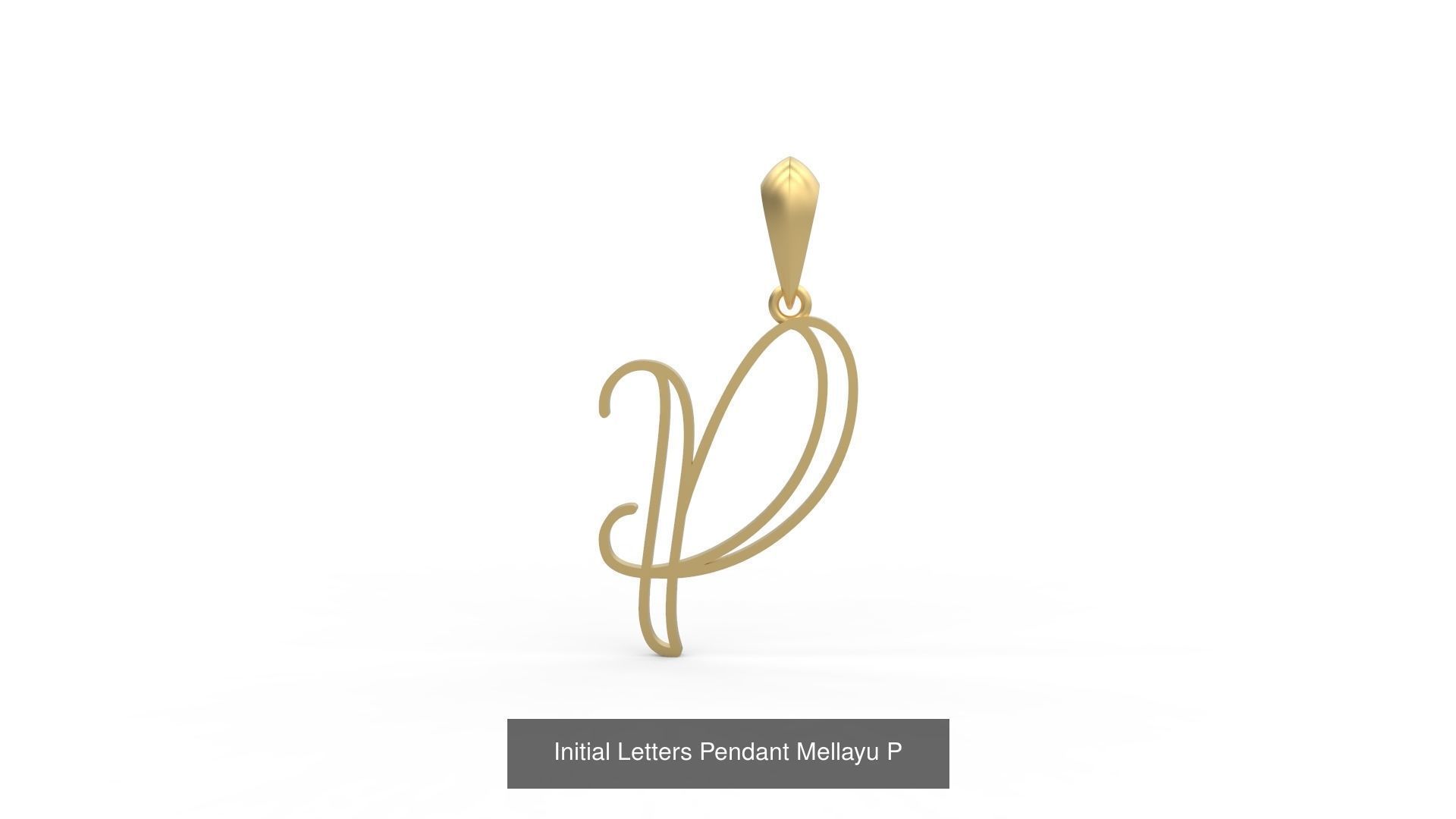 Initial Letters Pendant Alphabets Mellayu 3D Model Collection_18