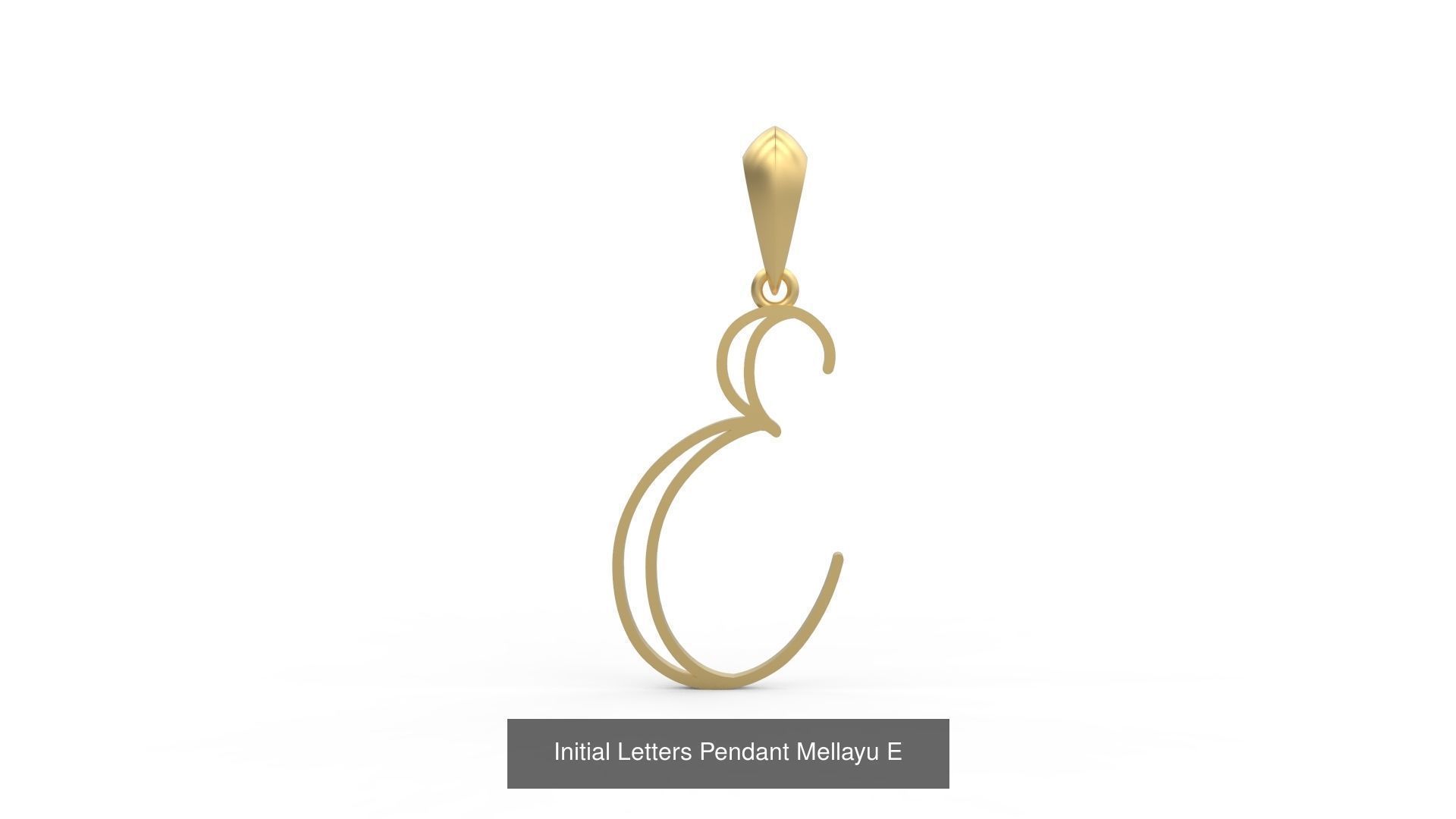 Initial Letters Pendant Alphabets Mellayu 3D Model Collection_7