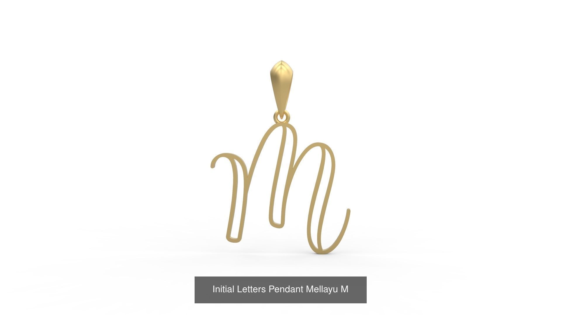 Initial Letters Pendant Alphabets Mellayu 3D Model Collection_15