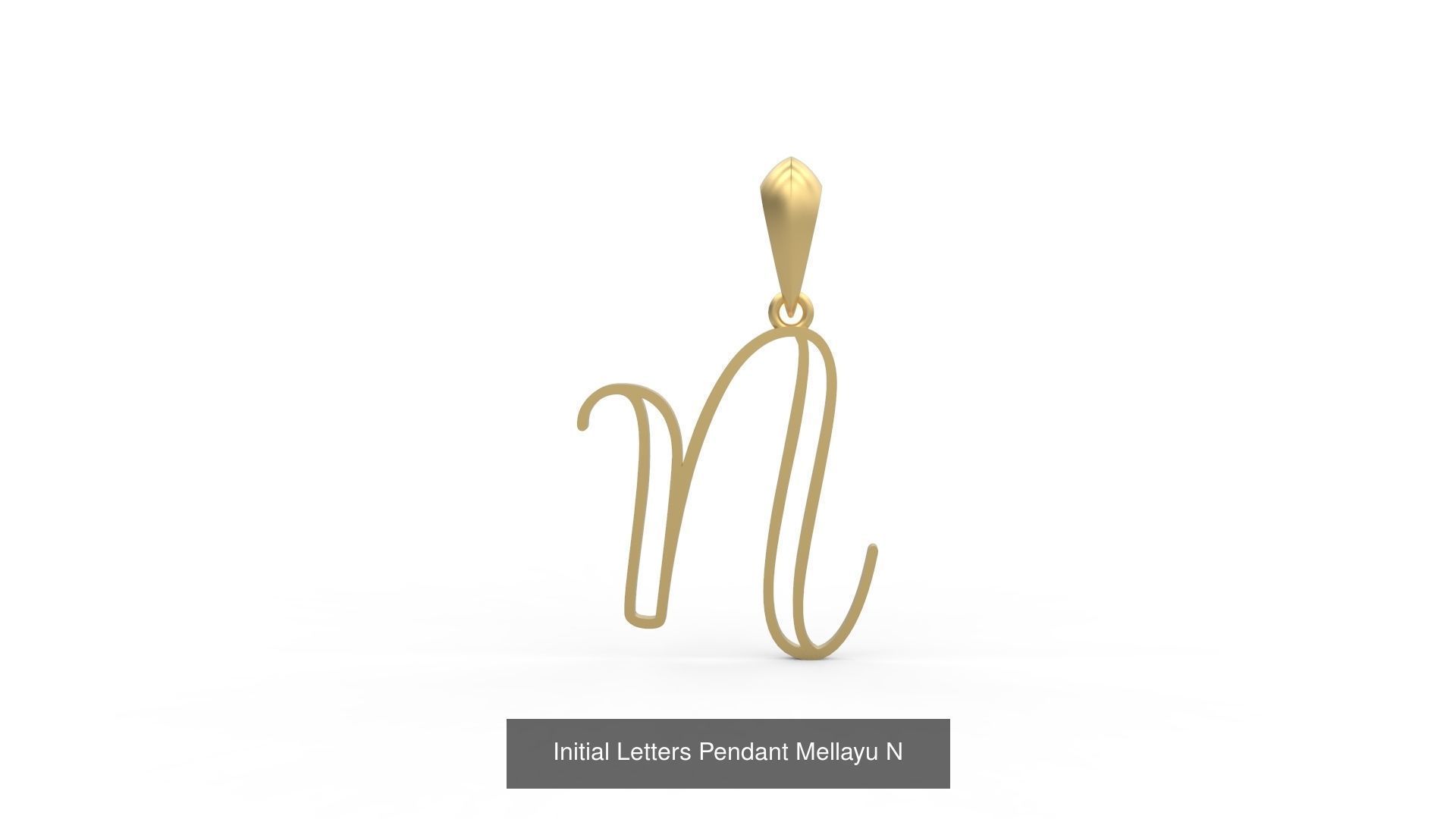 Initial Letters Pendant Alphabets Mellayu 3D Model Collection_16