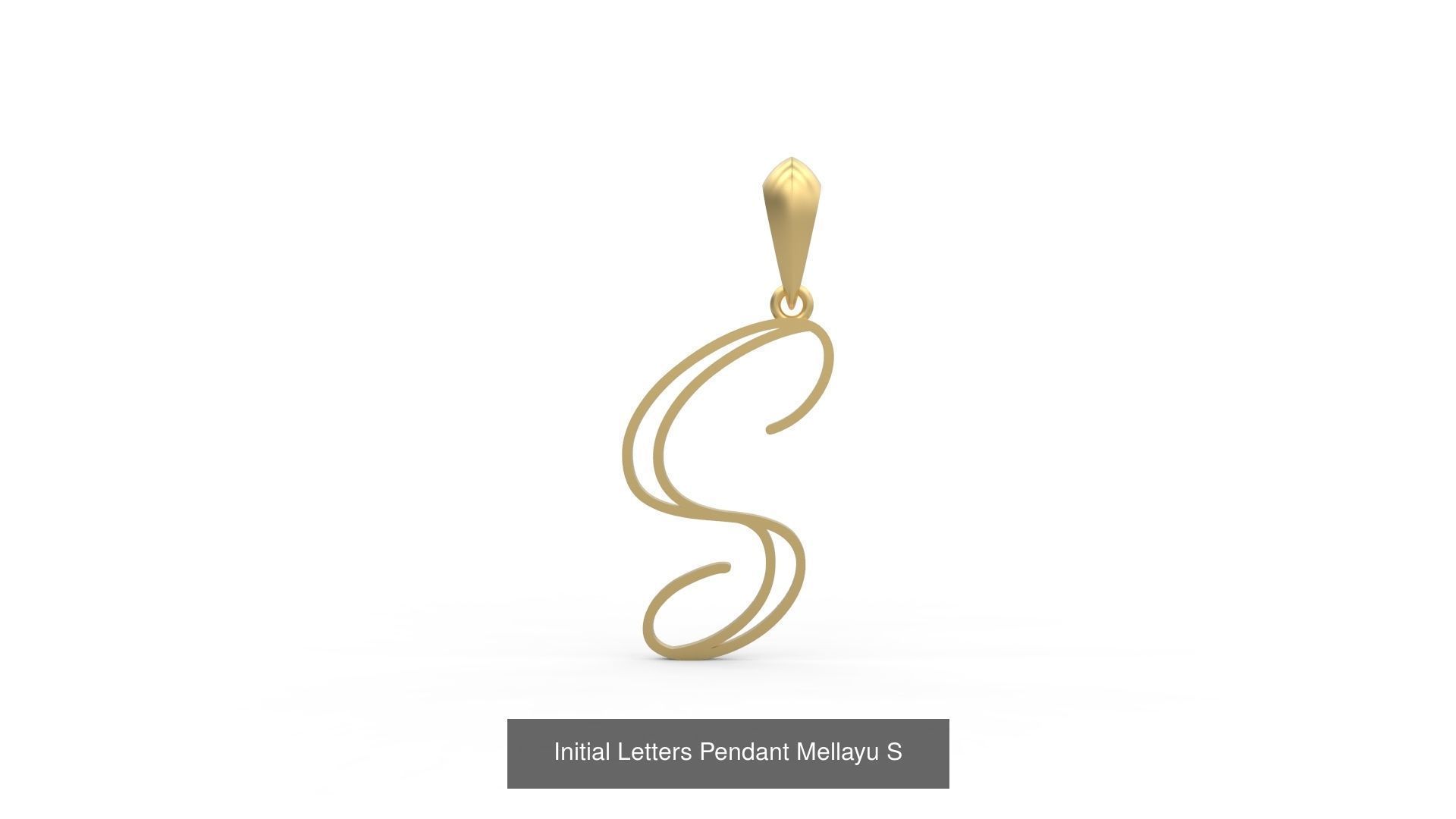 Initial Letters Pendant Alphabets Mellayu 3D Model Collection_21