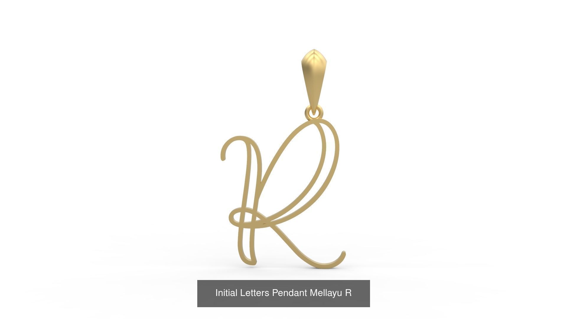 Initial Letters Pendant Alphabets Mellayu 3D Model Collection_20