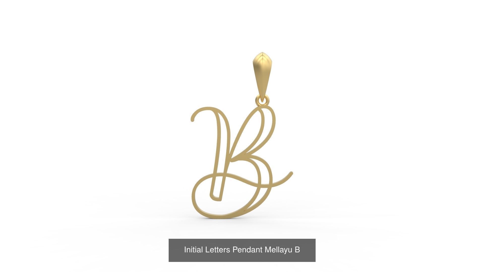 Initial Letters Pendant Alphabets Mellayu 3D Model Collection_4