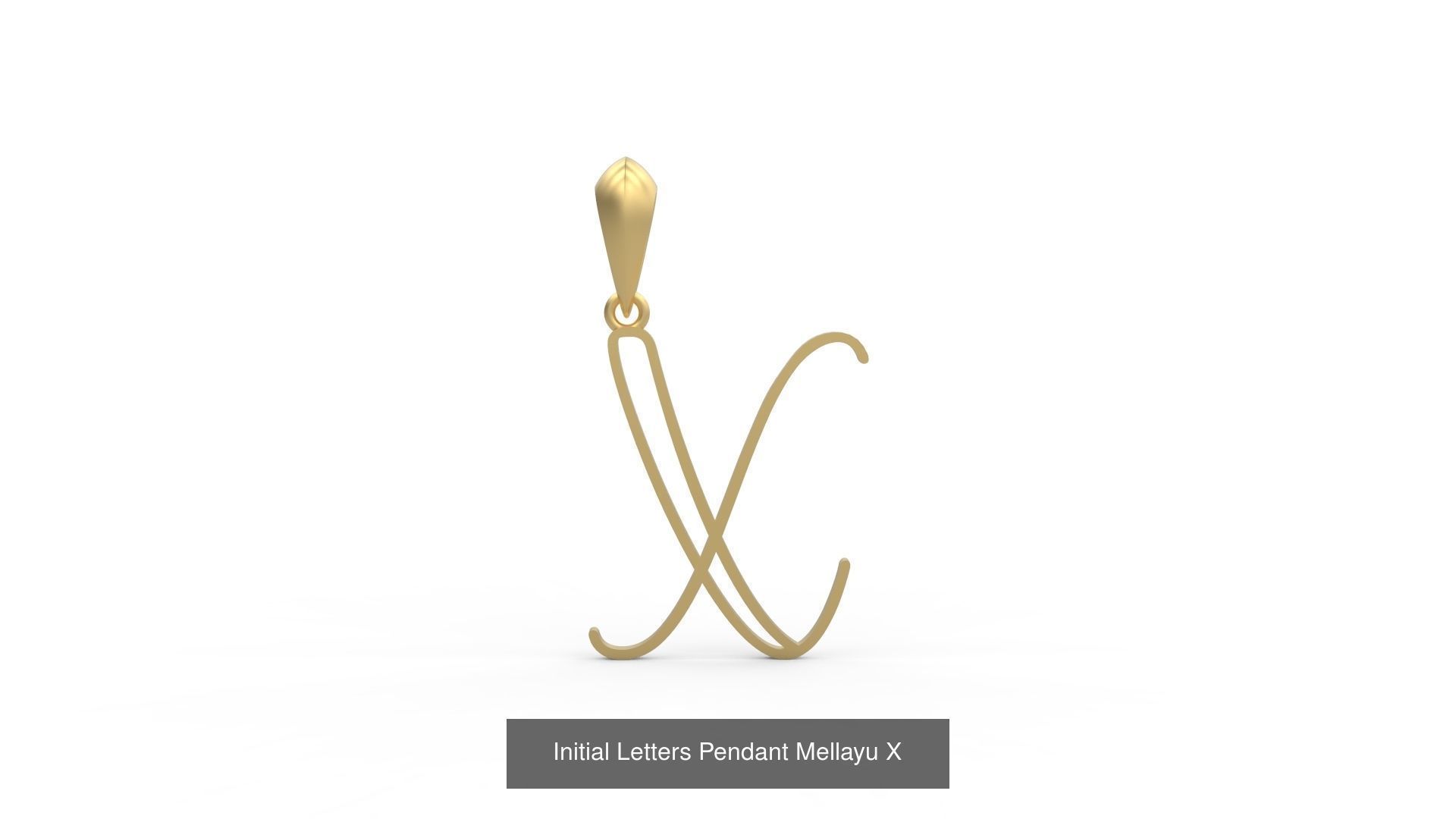Initial Letters Pendant Alphabets Mellayu 3D Model Collection_26