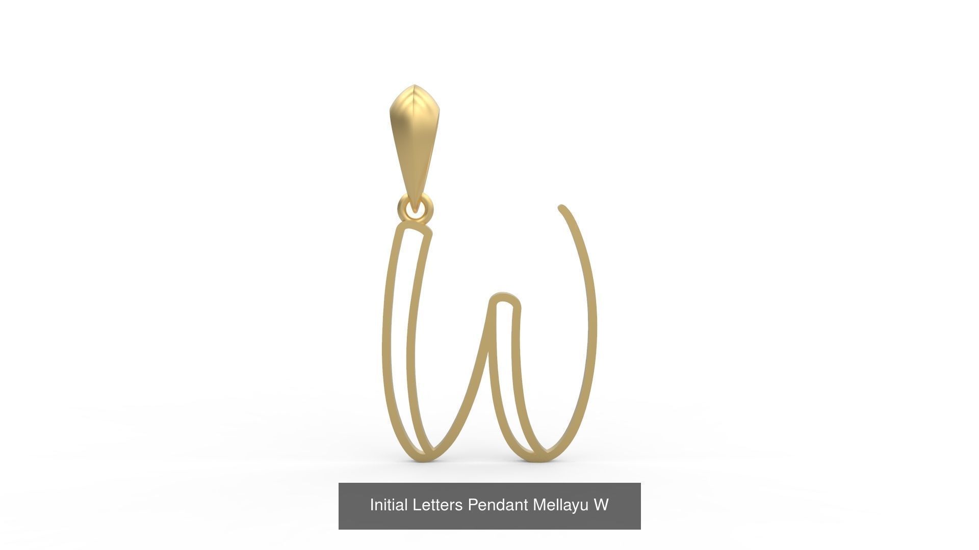 Initial Letters Pendant Alphabets Mellayu 3D Model Collection_25