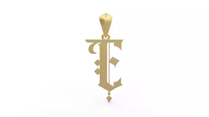 Initial Letters Pendant Angel Rhapsody E