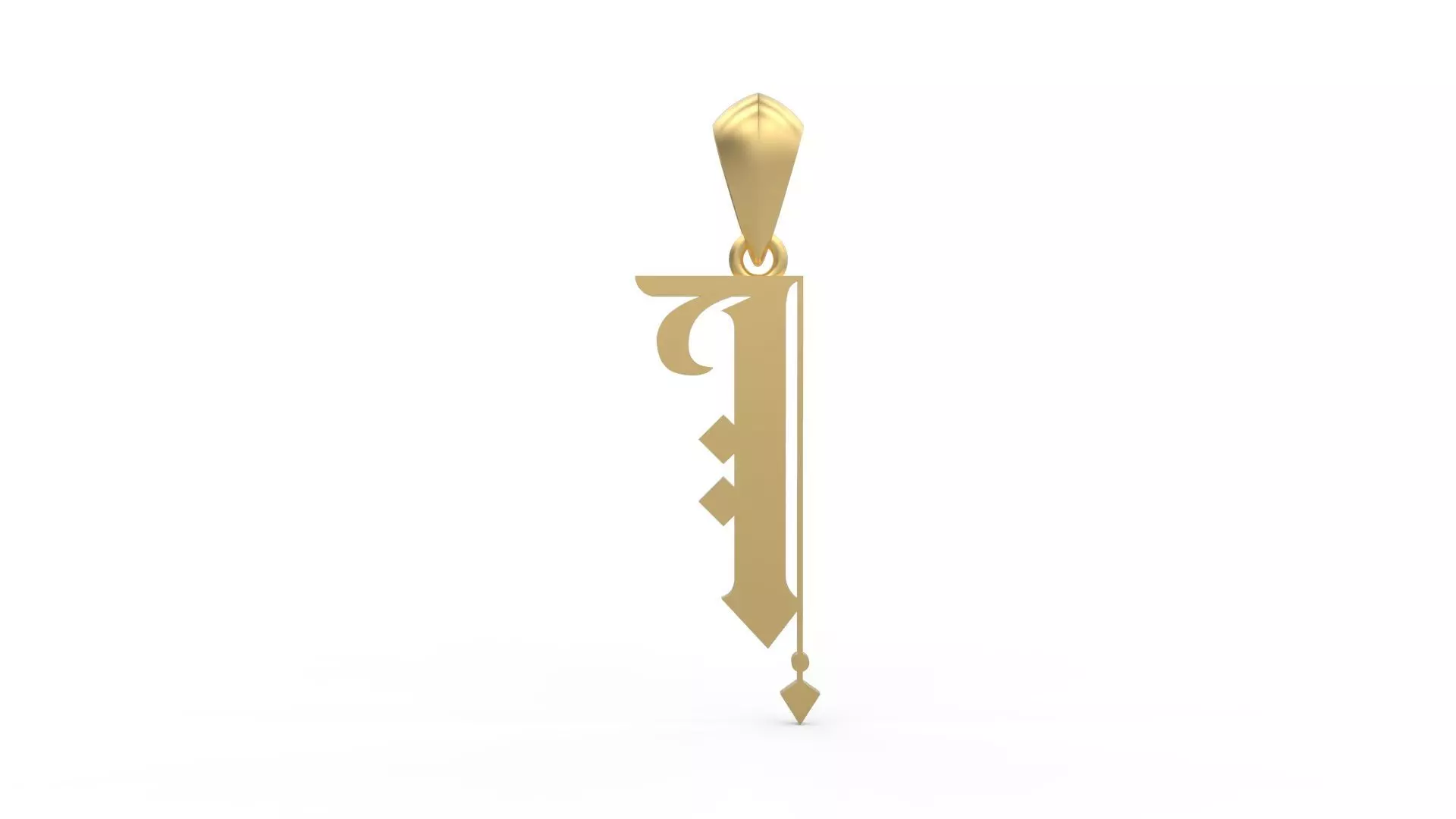 Initial Letters Pendant Angel Rhapsody I 3D print model_0