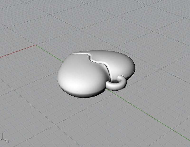 Broken heart pendant 3D print model_6