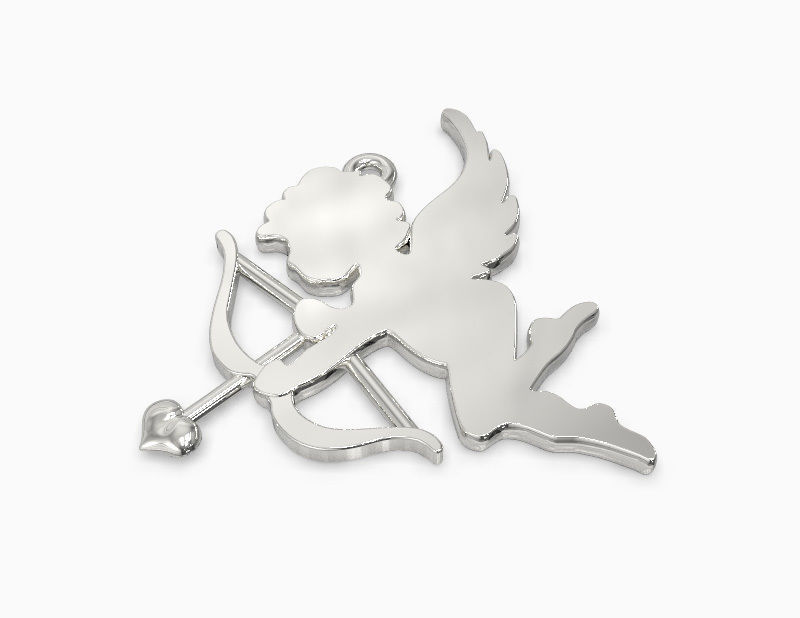 Cupid pendant 3D print model_5