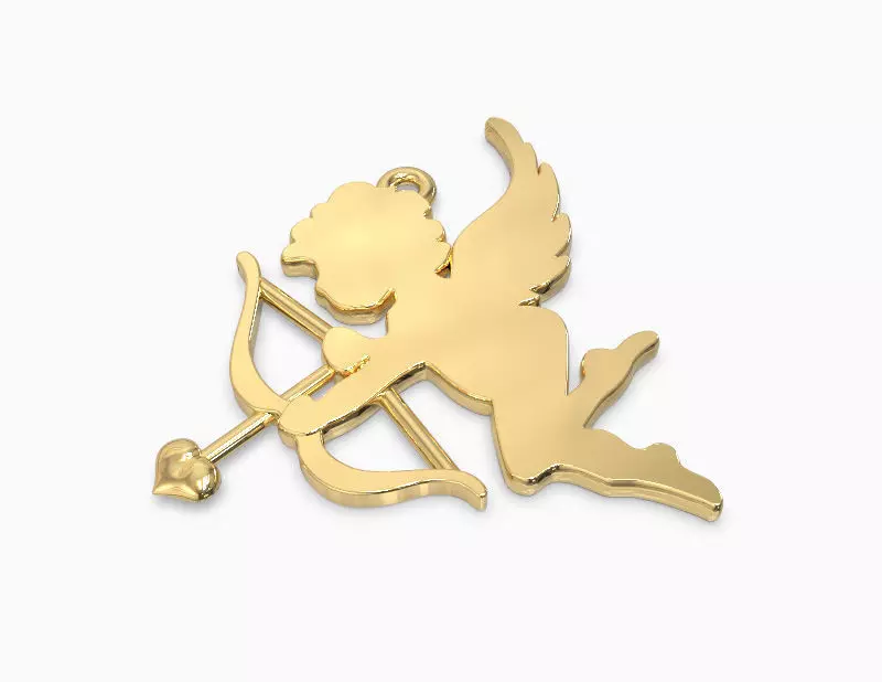 Cupid pendant 3D print model_0