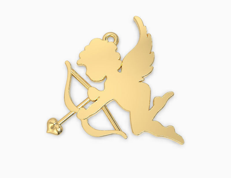 Cupid pendant 3D print model_2