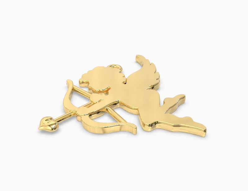 Cupid pendant 3D print model_1