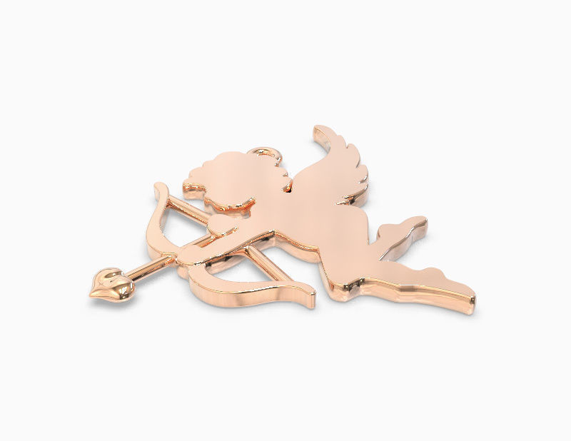Cupid pendant 3D print model_4
