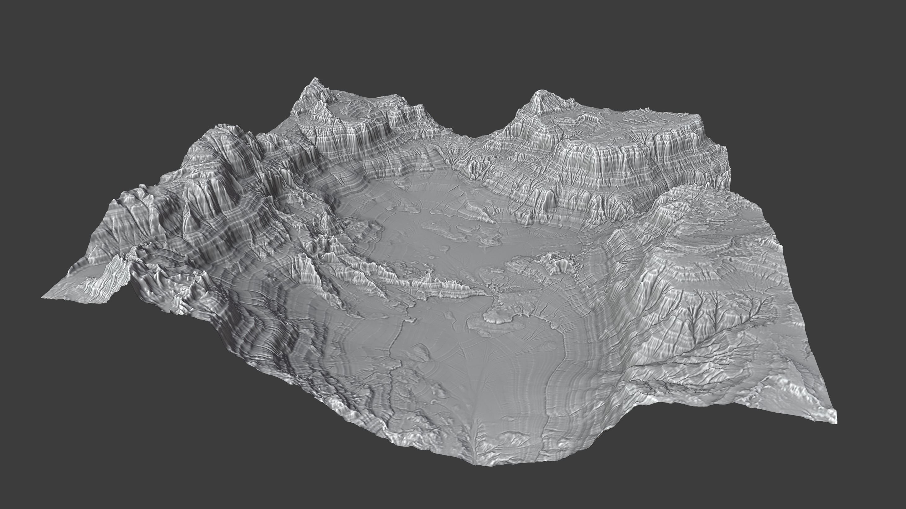 8K Detailed Canyon Landscape 3D model_5