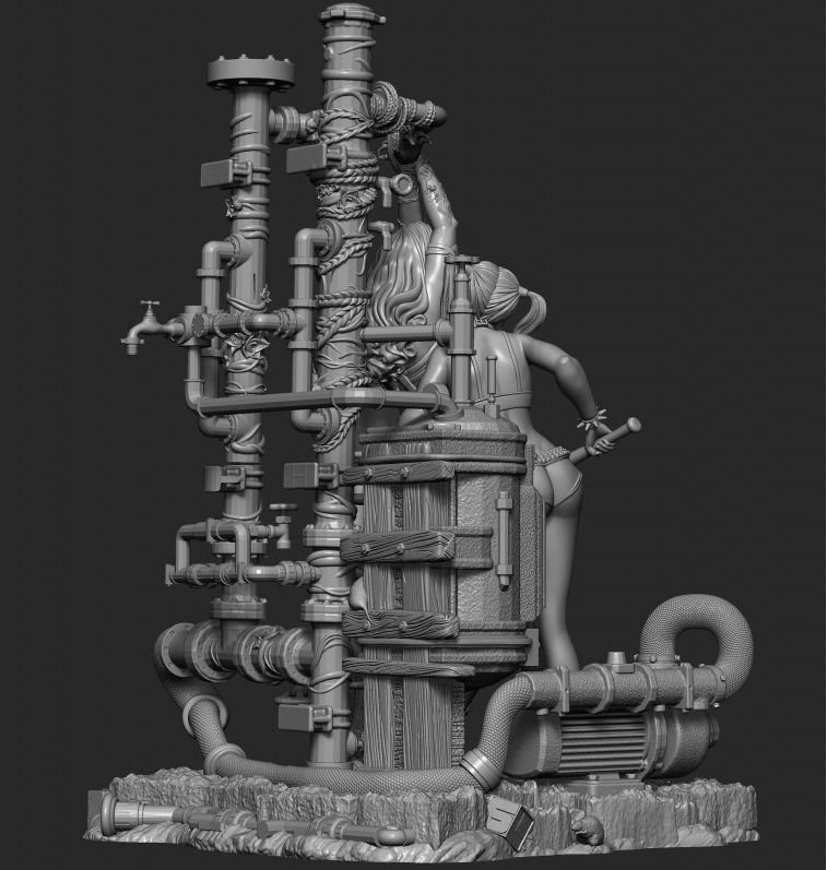 Harley Quinn Poison Ivy Wonder Woman 3D STL Ready Print 3D print model_3