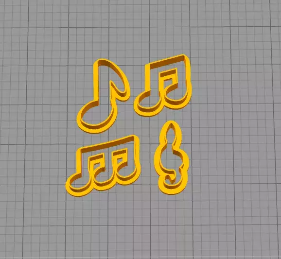 CUTTER COOKIE MUSICAL NOTES 3D print model