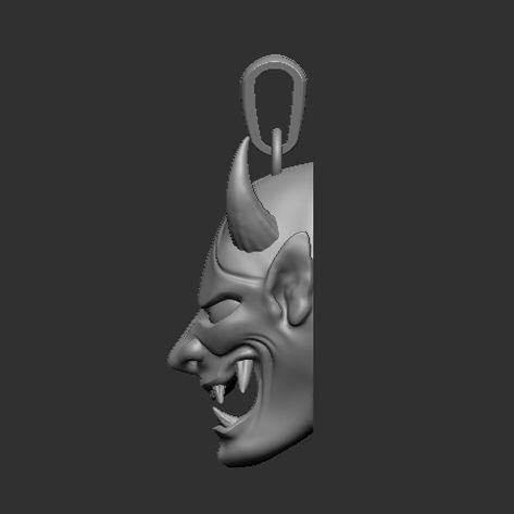 Pendant Oni 3D print model_6