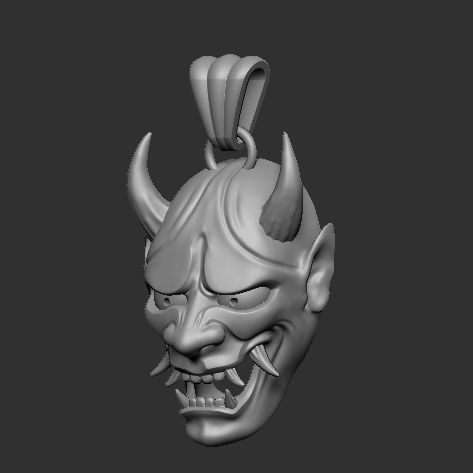 Pendant Oni 3D print model_5