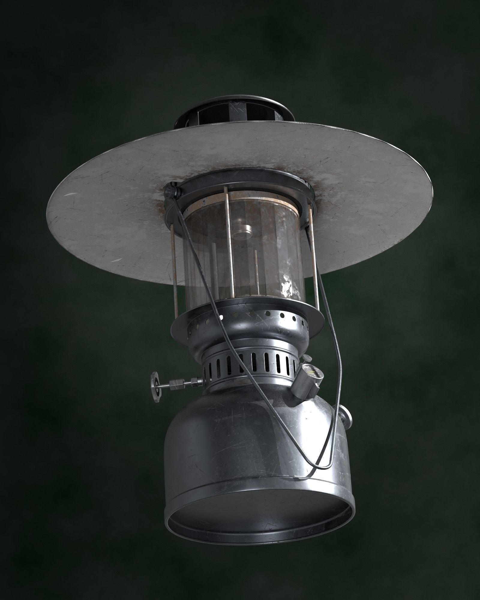 Oil lantern lamp 3D model CGTrader